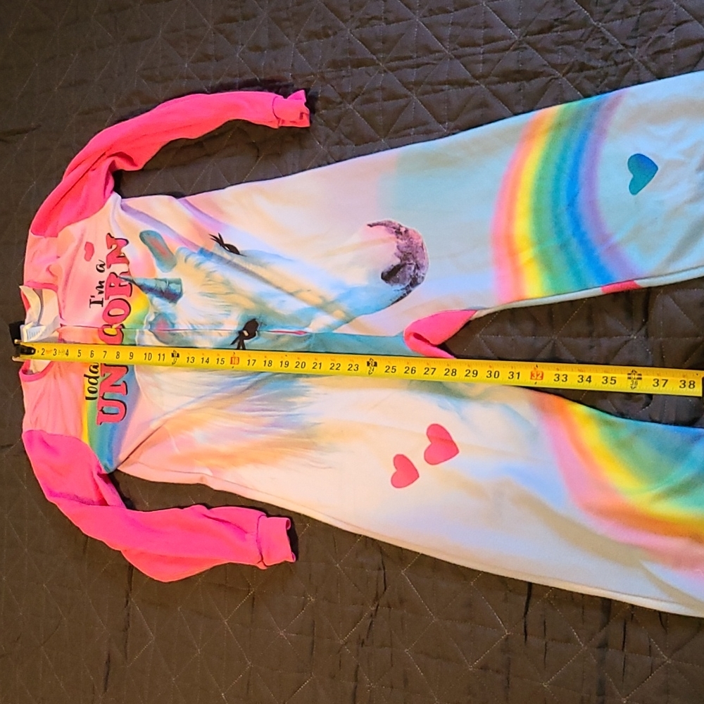 Kids size LG 10-12 Unicorn onsie like new